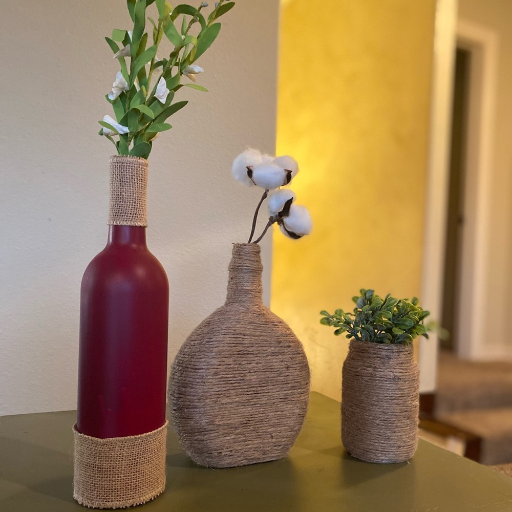 Set of Decorative bottles - various sizes